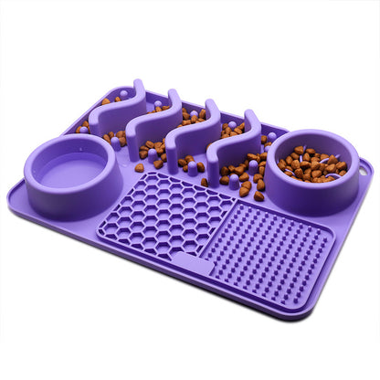 Dog Silicone Licking Pad Pet Licking Mat Silicone Smelling Mat Multifunctional Food Bowl Pets Supplies.