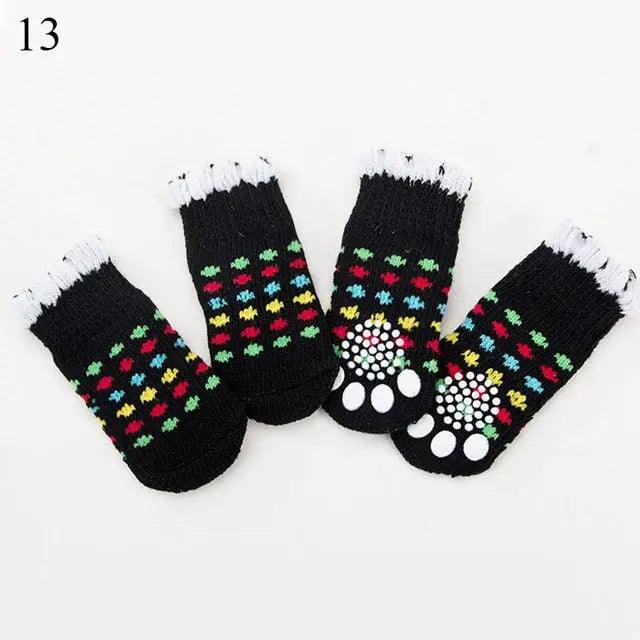 4Pcs Set Knitted Pet Socks - Pampered Pets