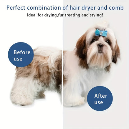 Quiet Pet Grooming Dryer With Comb Brush For Grooming Dogs, Cats, And Kittens - Fast Drying And Gentle On Fur - Pampered Pets