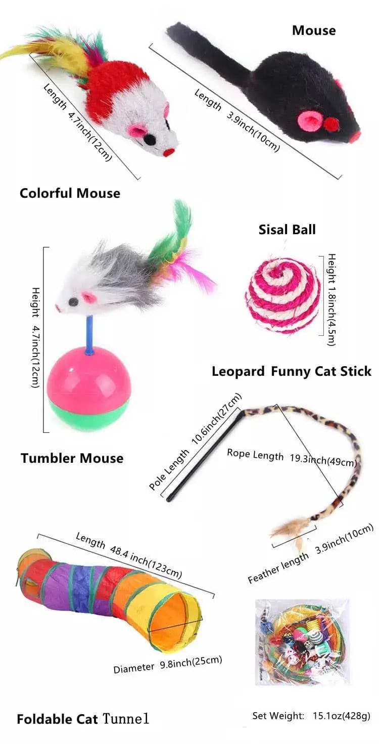20pcs Assorted Cat Toys | Pampered Pets