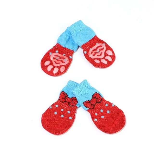 4Pcs Set Knitted Pet Socks - Pampered Pets