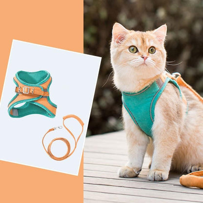 Anti Breaking Loose Outdoor Cat Pulling Rope Reflective Vest Chest Strap - Pampered Pets