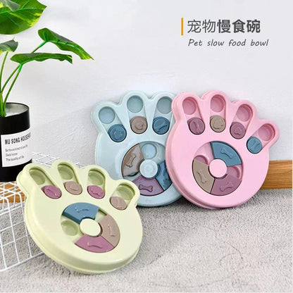 Doggy Educational Toy Food Dropping Ball Food Hiding Toy Cat Dog Relieve Depression Handy Gadget Play by Yourself Training Intelligence Slow Food Plate - Pampered Pets