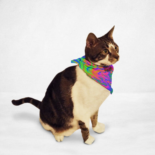 Rainbow Swirl Cat & Dog Bandana | Pampered Pets