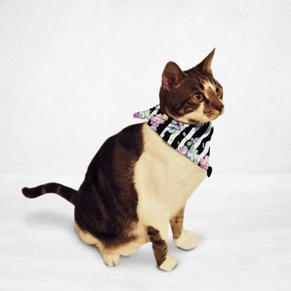 Spring Flowers & Stripes Cat & Dog Bandana | Pampered Pets