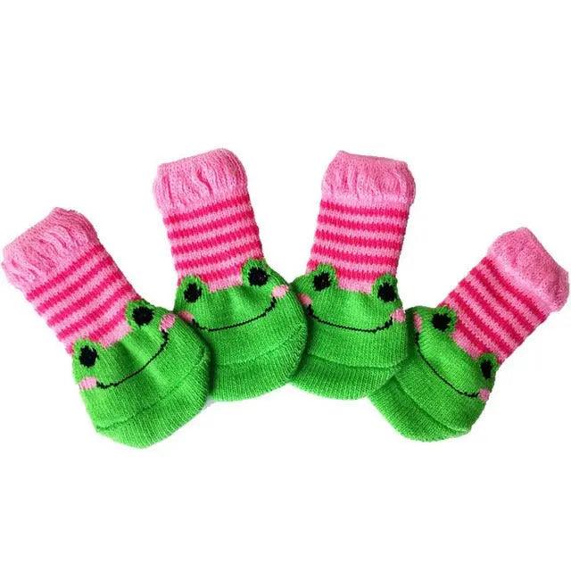 4Pcs Set Knitted Pet Socks - Pampered Pets