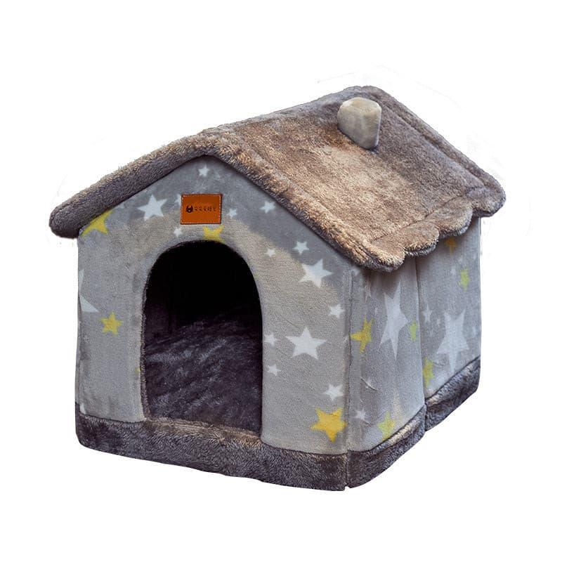 Foldable Dog House Pet Cat Bed Winter Dog Villa Sleep Kennel Removable Nest Warm Enclosed Cave Sofa Pets Supplies - Pampered Pets