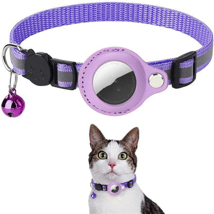 Pet Collar With Bell Airtag Reflective Collar - Pampered Pets