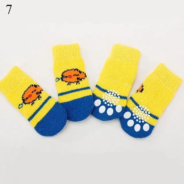 4Pcs Set Knitted Pet Socks - Pampered Pets