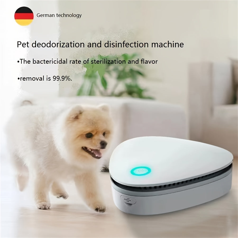 Rapid Odor Eliminator - USB Rechargeable Litter Box Sterilizer - Compact Mini Air Purifier for Pet Pee Odors, Ensuring Long-Lasting Freshness and Safety for Your Home