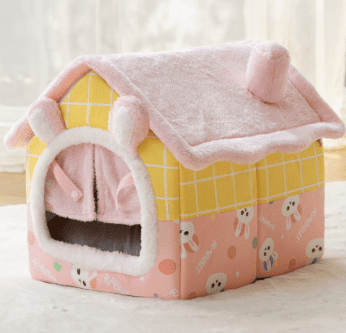 Foldable Dog House Pet Cat Bed Winter Dog Villa Sleep Kennel Removable Nest Warm Enclosed Cave Sofa Pets Supplies - Pampered Pets