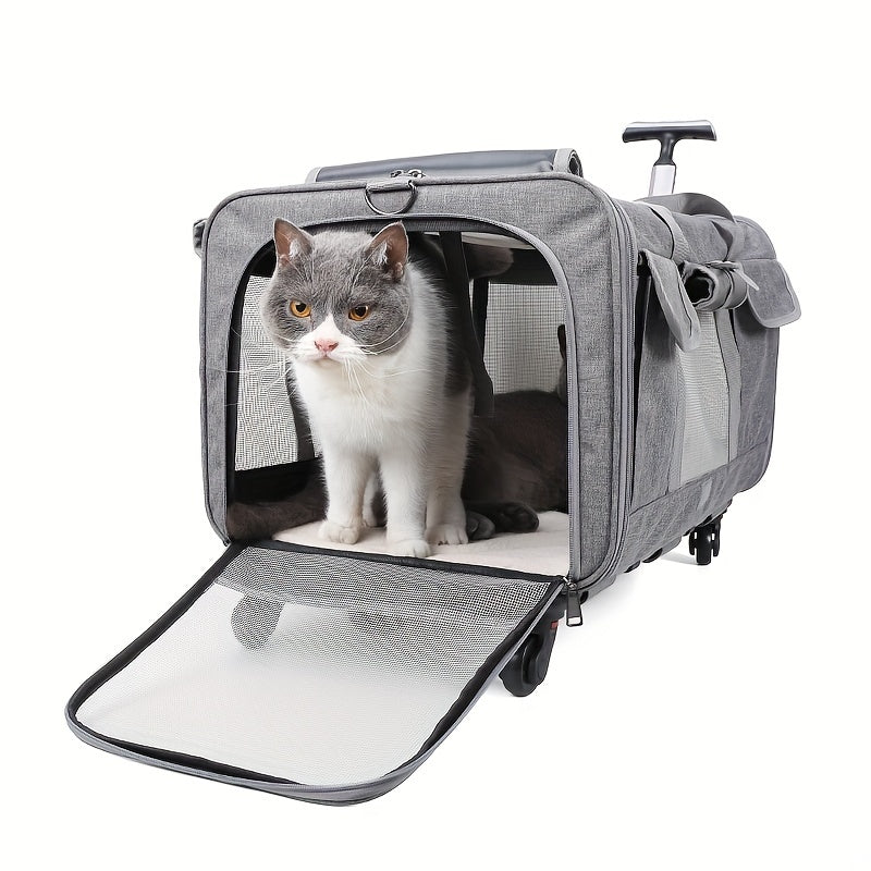 Extra Large Portable Pet Trolley Case, Detachable Dog Trolley Case, Large Foldable Pet Bag Cat Travel Carrier Bag