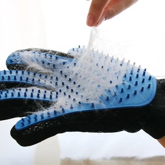 Pet Glove Cat Grooming Glove Cat Hair Deshedding Brush Gloves Dog Comb for Cats Bath Hair Remover Clean Massage Brush For Animal - Pampered Pets
