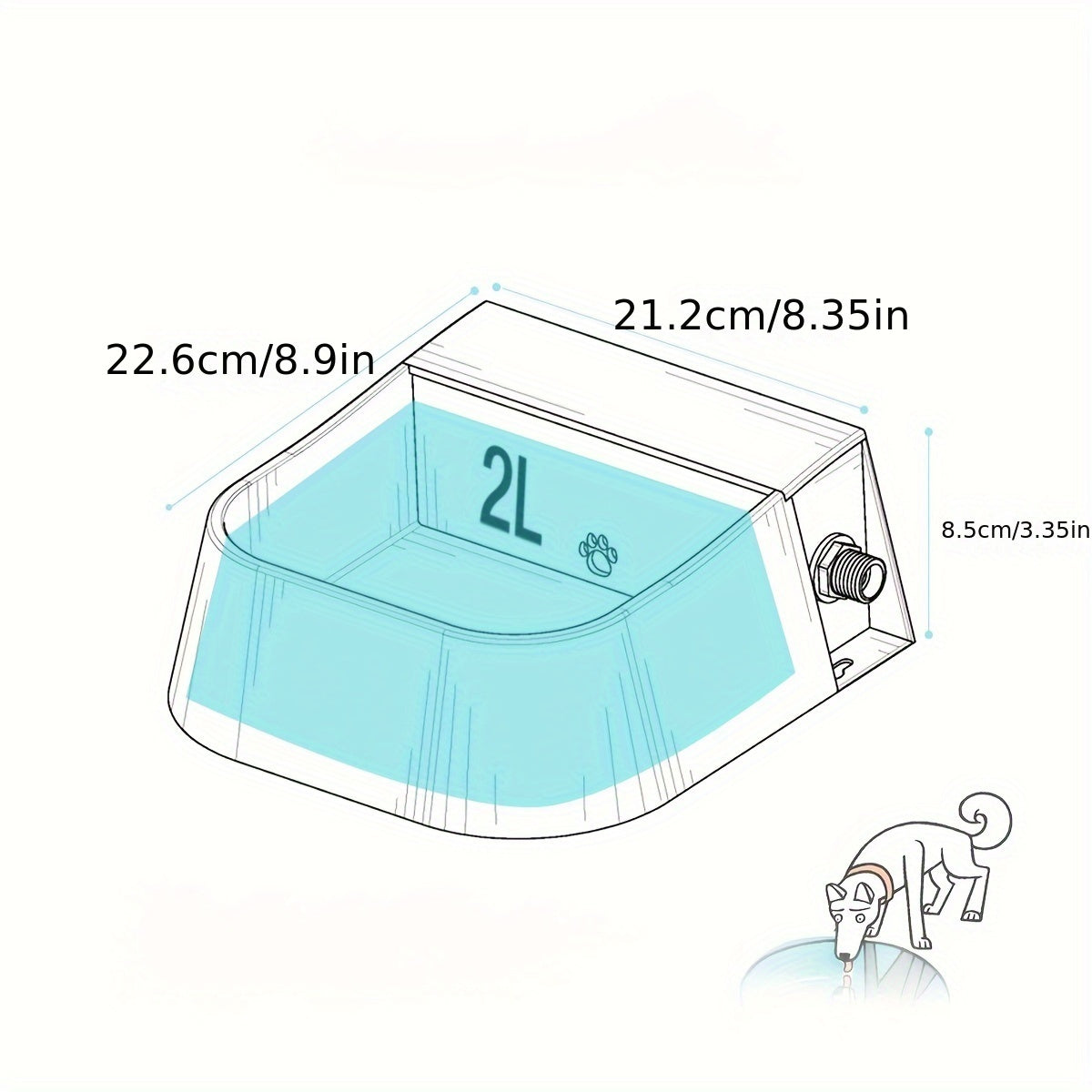 Pet Automatic Water Dispenser, Dog Auto Fill Water Bowl, Livestock Float Valve Water Feeder For Dog Cat Drinking - Pampered Pets