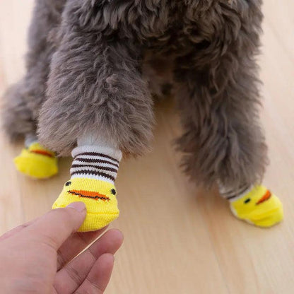 4Pcs Set Knitted Pet Socks - Pampered Pets