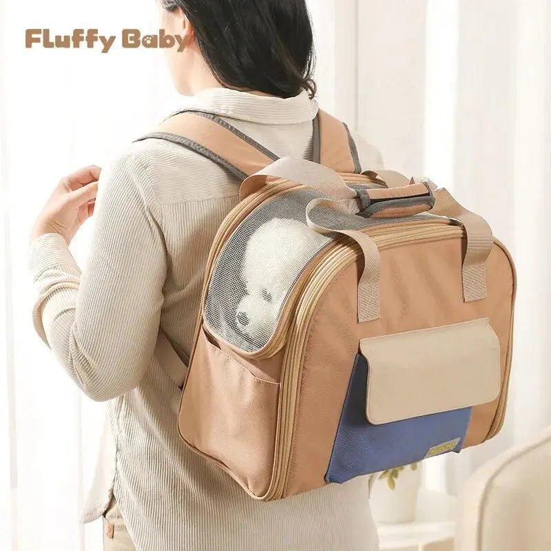 Dog Backpack Puppy Handbags Dog Transport Bag Pet Backpack Multifunctional Tent Pet Bag Puppy Carrier Pet Single Shoulder Bag - Image #4