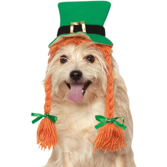 St. Patty's Day Pet Hat with Braids | Pampered Pets