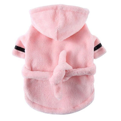 Pet Dog Towel Pajama with Hood Thickened Luxury Soft Cotton Hooded Bathrobe Quick Drying and Super Absorbent Dog Bath Towel - Pampered Pets