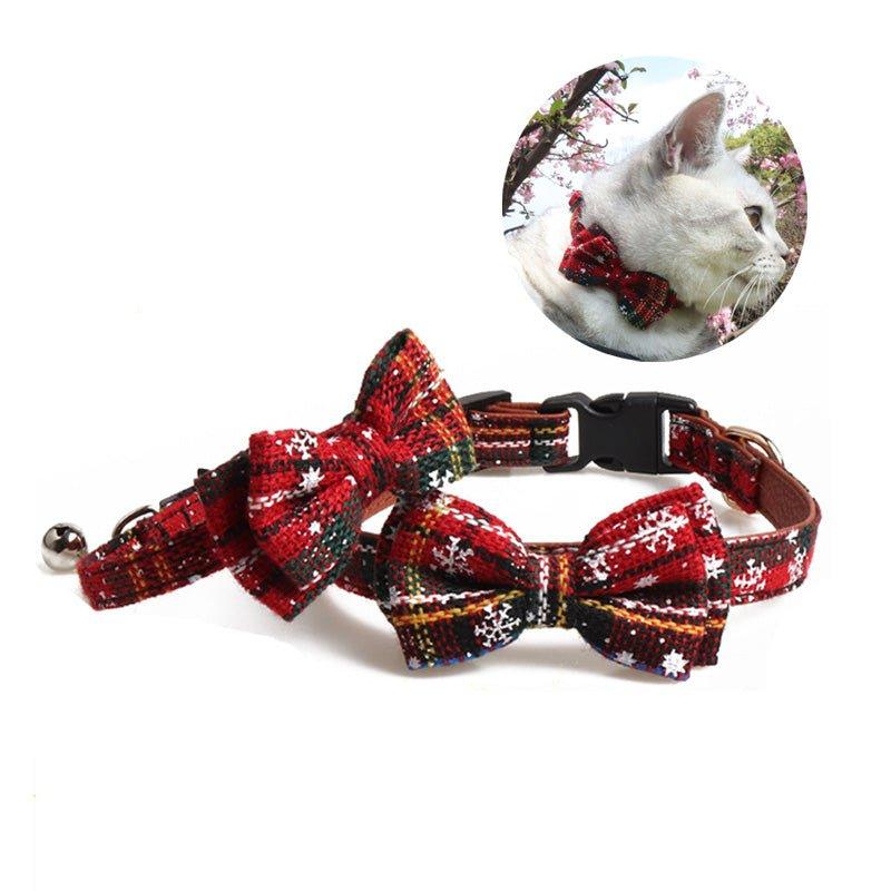 Red Striped Puppy Cat Collar - Pampered Pets