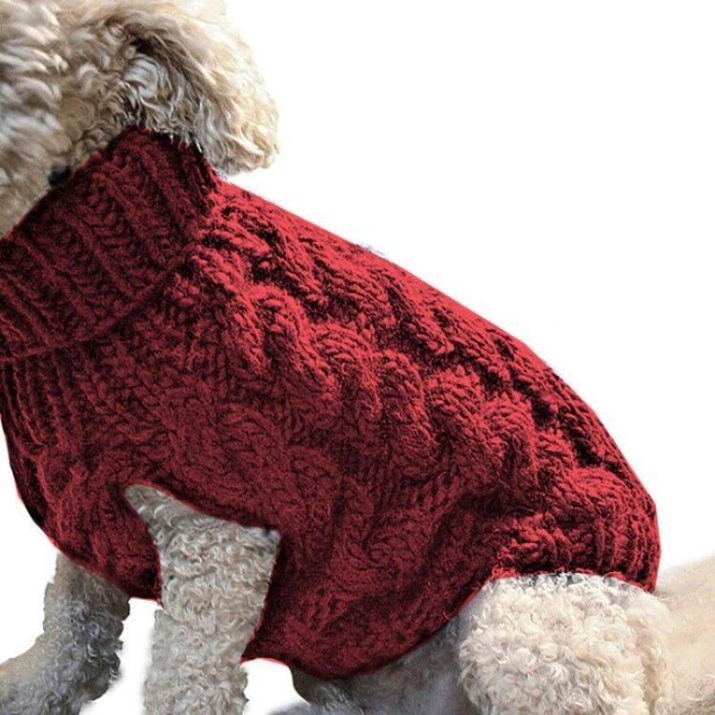 Soft Winter Cable Knit Sweater - Pampered Pets