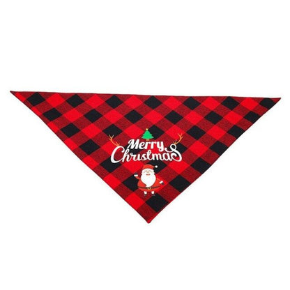 Dog Bandanas Pet Scarf Christmas Pet Triangle Bibs for Dogs Washable Bow Tie Collar Cat Dog Kerchief Small Large Dog Accessories - Pampered Pets