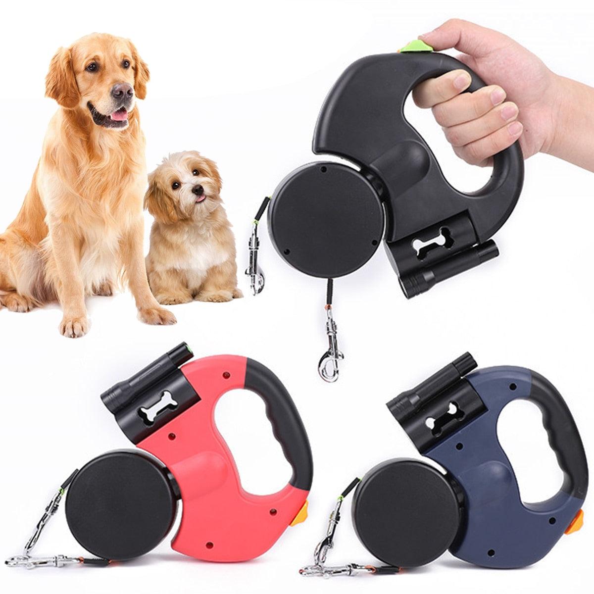 Automatic Dual Retractable Dog Leash - Pampered Pets