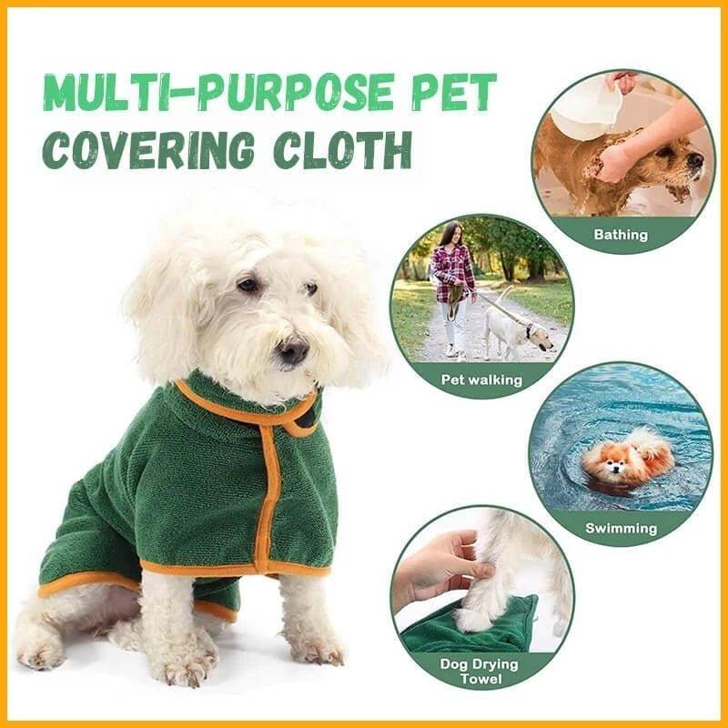 Microfiber Absorbent Pet Drying Coat - Pampered Pets