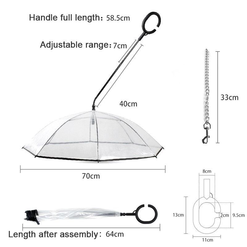 Pet Transparent Umbrella - Pampered Pets