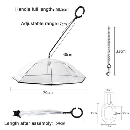 Pet Transparent Umbrella - Pampered Pets