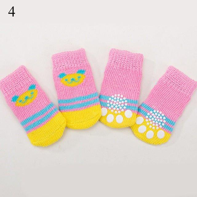 4Pcs Set Knitted Pet Socks - Pampered Pets