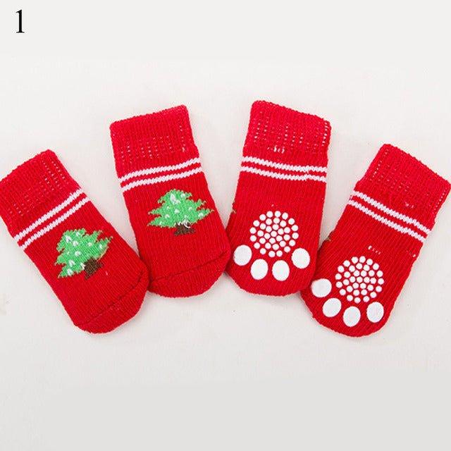 4Pcs Set Knitted Pet Socks - Pampered Pets