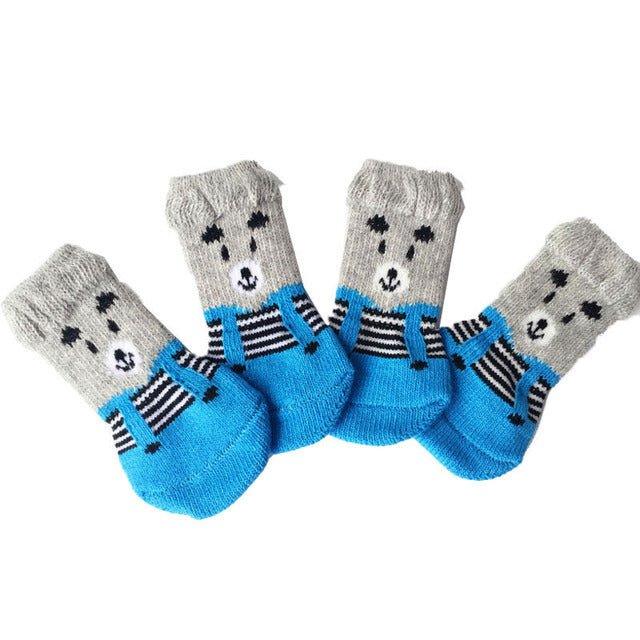 4Pcs Set Knitted Pet Socks - Pampered Pets