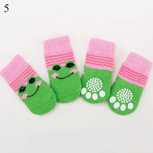 4Pcs Set Knitted Pet Socks - Pampered Pets