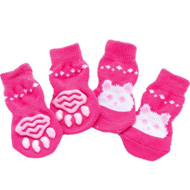 4Pcs Set Knitted Pet Socks - Pampered Pets