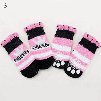 4Pcs Set Knitted Pet Socks - Pampered Pets