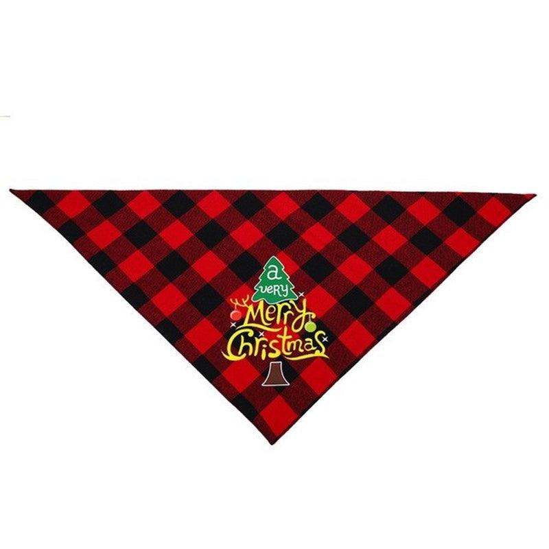 Dog Bandanas Pet Scarf Christmas Pet Triangle Bibs for Dogs Washable Bow Tie Collar Cat Dog Kerchief Small Large Dog Accessories - Pampered Pets