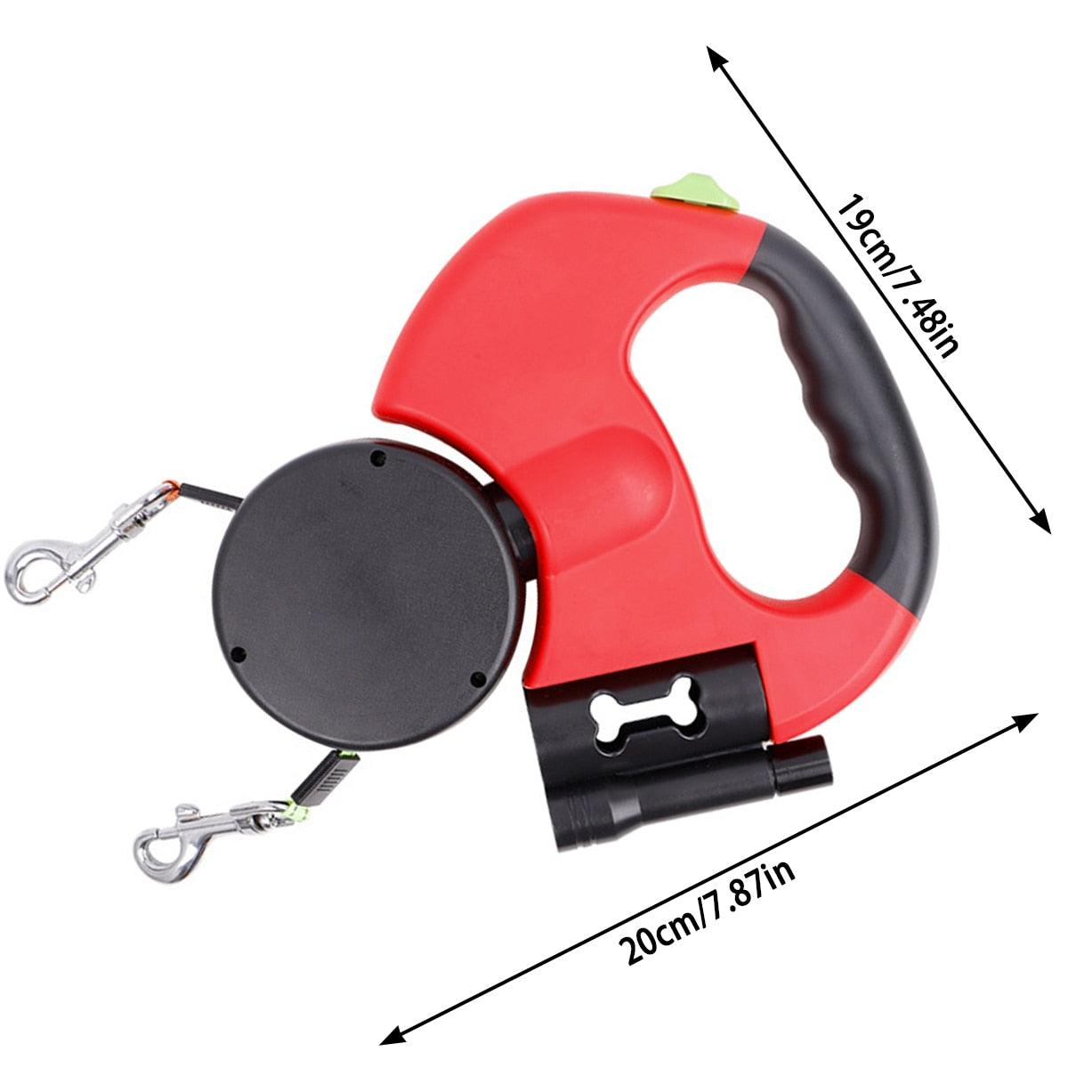 Automatic Dual Retractable Dog Leash - Pampered Pets