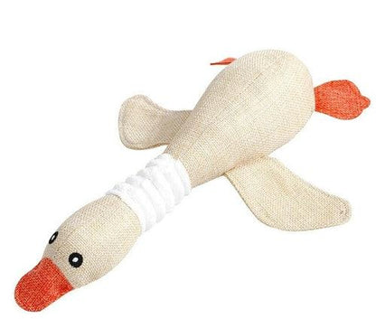 Chewing Sound Goose Cloth Toy - Pampered Pets