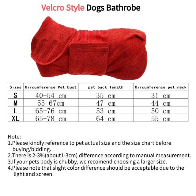 Super Absorbent Pet Bathrobe Towel - Pampered Pets