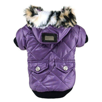 Winter Dog Clothes Warm Thicken Coat Jacket for Puppy Pet Fur Hoodie for Small Medium Dogs Chihuahua French Bulldog Clothing - Pampered Pets