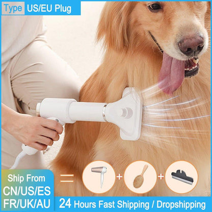 Portable 2-in-1 Dog Hair Dryer - Pampered Pets