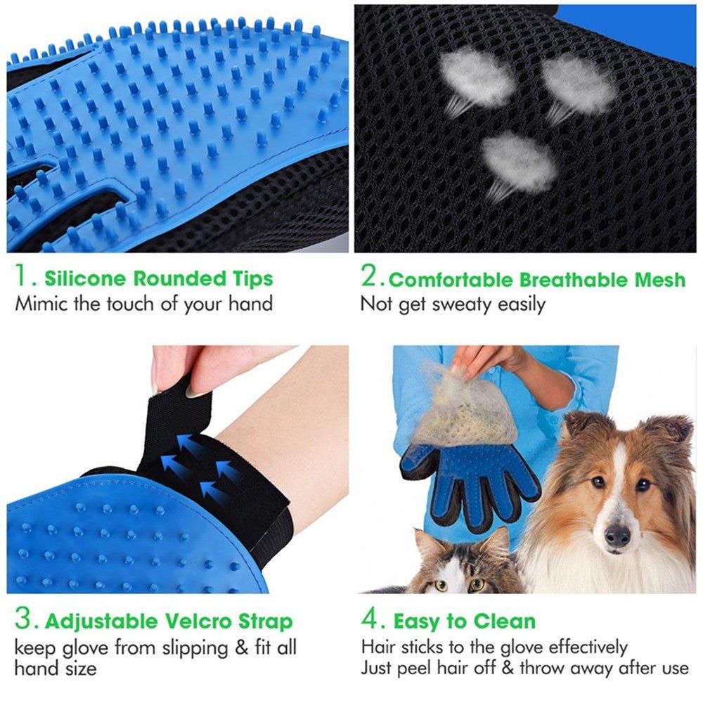 Pet Grooming Brush Glove - Pampered Pets