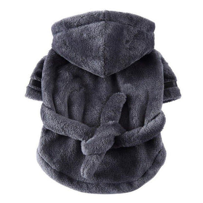 Pet Dog Towel Pajama with Hood Thickened Luxury Soft Cotton Hooded Bathrobe Quick Drying and Super Absorbent Dog Bath Towel - Pampered Pets