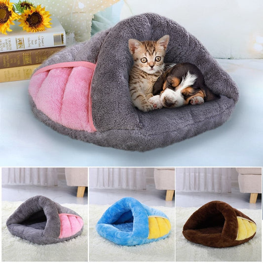 Warm Cat Bed Pet Puppy Cat House Winter Dog Cat Cushion Mat Indoor Basket Cave Kennel Nest Cats Products For Pets Cama de Gato - Pampered Pets