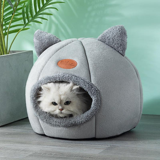 New Deep Sleep Comfort In Winter Cat Bed Iittle Mat Basket Small Dog House Products Pets Tent Cozy Cave Nest Indoor Cama Gato - Pampered Pets