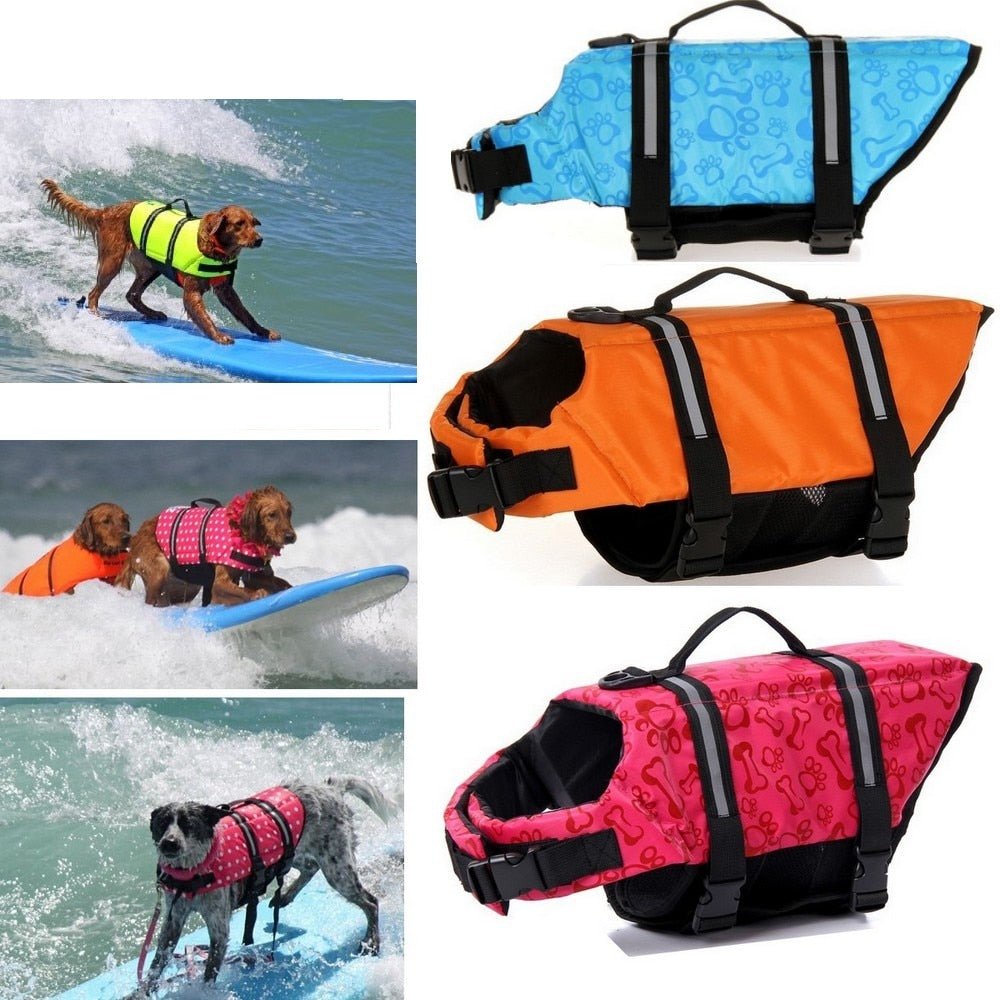 Pet Dog Life Vest Summer Printed Pet Life Jacket Dog Safety Clothes Dogs Swimwear Pets Safety Swimming Suit Chaleco Salvavidas - Pampered Pets