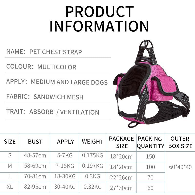 Airtag Pet Harness Vest Set - Pampered Pets