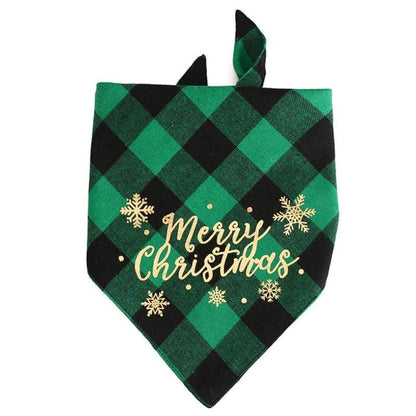 Dog Bandanas Pet Scarf Christmas Pet Triangle Bibs for Dogs Washable Bow Tie Collar Cat Dog Kerchief Small Large Dog Accessories - Pampered Pets