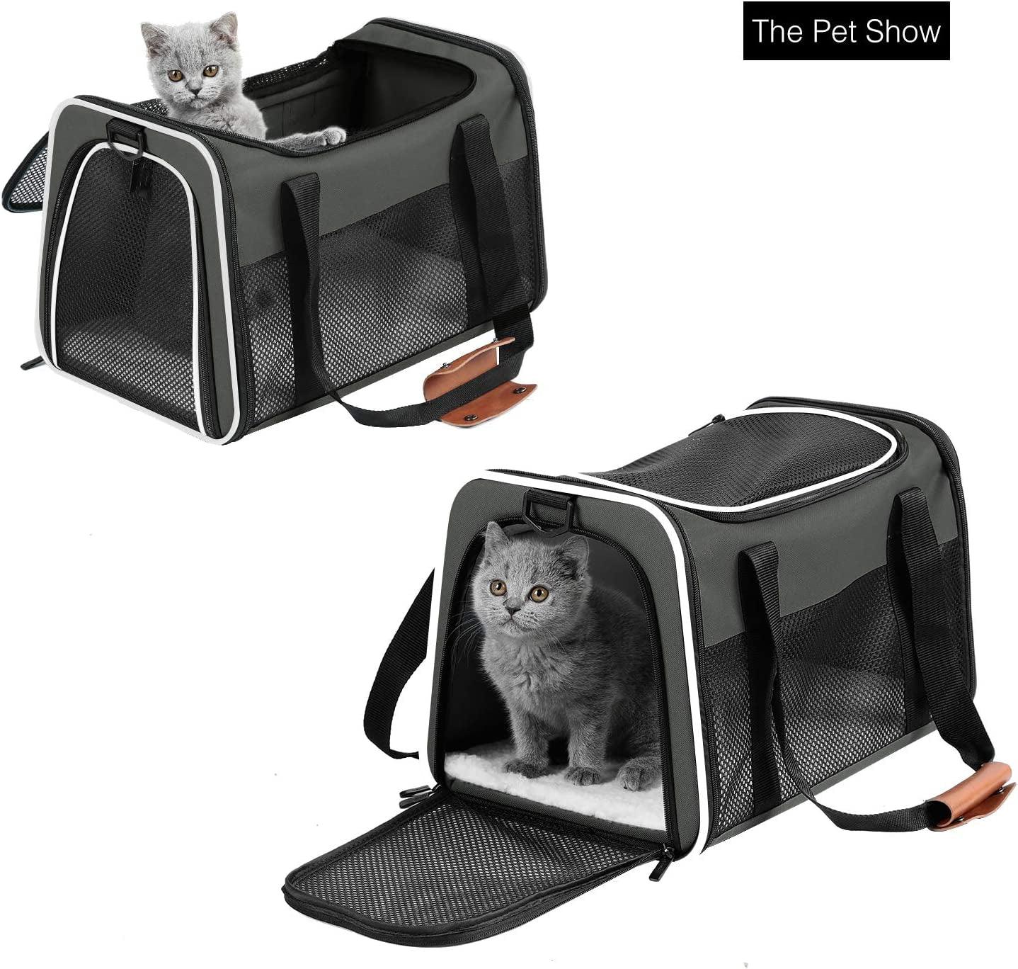 Airline Approved Pet Carriers,Soft Sided Collapsible Pet Travel Carrier for Puppy and Cats, Cats Carrier, Pet Carriers for Small Medium Cats - Pampered Pets