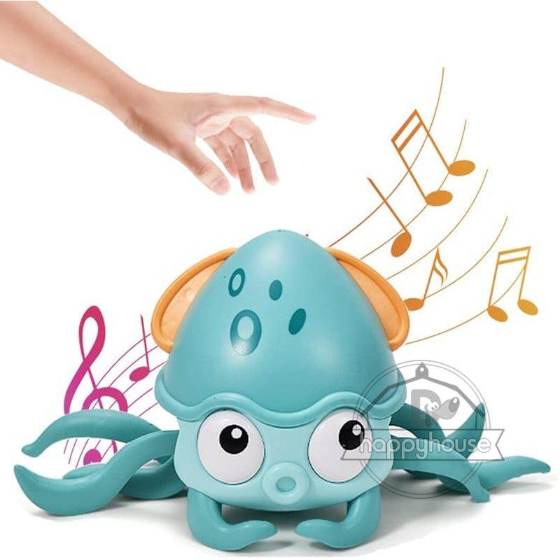 Crawling Crab Baby Toys with Music LED Light Up Musical Toys for Toddler Automatically Avoid Obstacles Interactive Toys for Kids - Pampered Pets